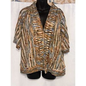 Beautiful Vintage CHICO’S lagenlook meets grunge bohemian vibe Earthy Funky Text